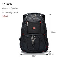 17&quot; Laptop Backpack Waterproof USB Charge Port Swiss-style Multifunctional Rucks - £93.48 GBP