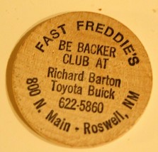 Vintage Fast Freddie&#39;s Wooden Nickel Roswell New Mexico - $5.93