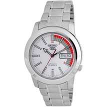 Seiko SNKK25 Men&#39;s Watch Automatic Stainless Steel White Dial - £117.64 GBP