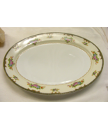 Vintage Meito China Hand Painted Japan Floral Design 16&quot; Large Platter 8-e - $98.99