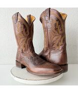 Rod Patrick Mens Cowboy Boots 15.5AAAA Perro Loco Brown Square Toe Western - $391.05