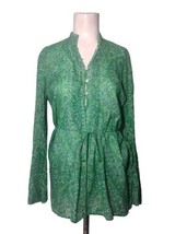 Lauren Ralph Lauren Green Label Paisley Tuck Top Sz XS Green Lightweight... - £18.93 GBP