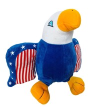 K&amp;K Games Bald Eagle American Flag Patriotic USA Plush Stuffed Animal 12&quot; - £31.14 GBP