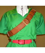 Ocarina of Time Link Costume Belts Red or Burgundy Waist Belt Brown Shou... - $61.67 CAD