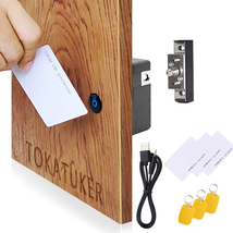 Invisible Electronic Cabinet Lock Hidden NFC Lock DIY RFID Lock Latch with USB C - £17.12 GBP