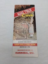 Vintage Mark Twain Cave Hannibal Missouri Brochure - $17.81