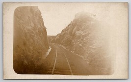 RPPC Railway Through The Cut 1900s Real Photo Postcard T30 - £10.38 GBP