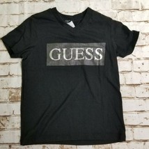 GUESS T-Shirt Girls kids Size M /L medium  7 Logo Black Short Sleeve unisex - £3.75 GBP