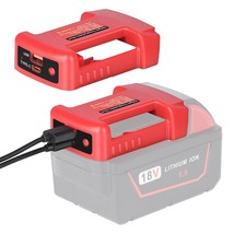 2 Pack Usb Charger Adapter Compatible For Milwaukee M18 18V Battery, Dual Output - $27.99