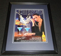 Anjelica Huston Facsimile Signed Framed &#39;87 Cuervo Tequila Advertising D... - $49.49