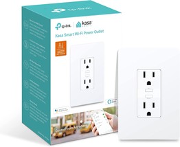 Kasa Smart Plug Kp200, In-Wall Smart Home Wi-Fi Outlet For Alexa,, 1 Pack. - £27.38 GBP