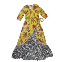 NWT FARM Rio for Anthropologie Sunlit Floral Yellow  Wrap Maxi Dress M - £124.55 GBP