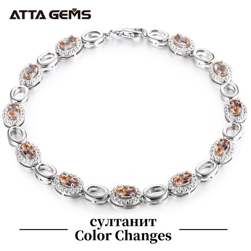 Diaspore Sterling Silver Women Bracelet  For Party Birthday Gifts Color Change S - £122.38 GBP