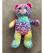 Build a Bear Plush Tie Dye Kitty Lisa Frank Styl Rainbow Spotted Leopard... - £16.19 GBP