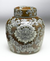 AA Importing 59750 9 Inch Brown &amp; Grey Ginger Jar - $105.81