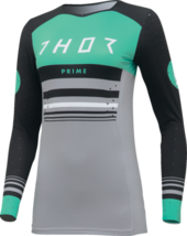 Thor &#39;24 Women&#39;s Prime Blaze MX Offroad Jersey Black/Mint XL - £51.91 GBP