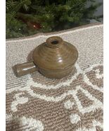 Vintage Stoneware French Onion Soup Crock with Lid Rustic Brown Speckled - $39.60