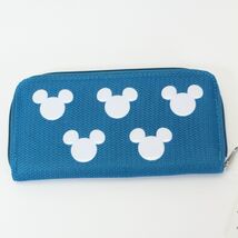 Mickey Mouse Aqua Wallet 7.75" x 4.25" Holds 12 Credit Cards + Zipper Pouch - $24.49