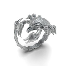Scorpion Ring Animal Ring Silver 10K 14K 18K 24K Platinum  - £153.34 GBP