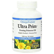 Natural Factors 1,000 mg Ultra Prim Evening Primrose Oil, 90 Soft Gels - £12.84 GBP
