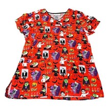 Scrubstar Womens Frankenstein Halloween XS Scrub Top Halloween Nursing Uniform - £14.93 GBP