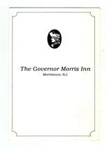 The Governor Morris Inn Special Menu Morristown New Jersey 1982 - £17.14 GBP