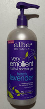 Alba Botanica Very Emollient French Lavender Bath &amp; Shower Gel, 32 oz - £20.63 GBP