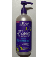 Alba Botanica Very Emollient French Lavender Bath &amp; Shower Gel, 32 oz - £20.24 GBP