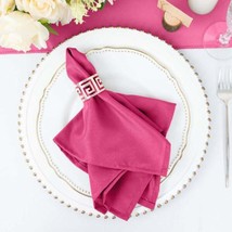25 Pcs Fuchsia Polyester 17X17&quot;&quot; Table Napkins Wedding Party Kitchen Linen Gift - £24.45 GBP