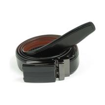 Men VALENTINI Leather Track Belt Adjustable Removable Buckle V525 Black image 5