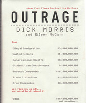 Dick Morris. Outrage. A lot of great information about Illegal Immigration - $7.22