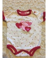 Little Lindsey Girls White Red Pink Hearts Daddy&#39;s Sweetie One Piece 0-6... - £2.31 GBP