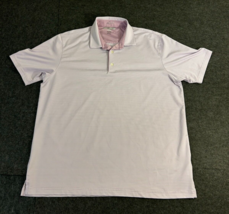 Greg Norman Play Dry ML75 Polo Golf Shirt Men&#39;s XL Purple Striped Short ... - $14.79