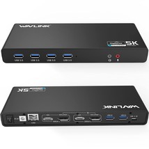 WAVLINK USB 3.0 Universal Laptop Docking Station,USB C to 5K/ Dual 4K @60Hz Vide - £170.84 GBP
