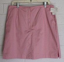 NWT Liz Golf by Liz Claiborne Pink White Pinstripe Preppie&#39;s Cool Skort - $23.76