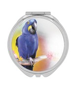 Blue Macaw Tropical Flowers : Gift Compact Mirror Parrot Bird Animal Cute - £10.44 GBP