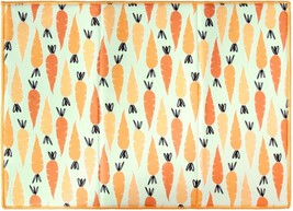 Kitchen Microfiber Drying Mat (16&quot;x20&quot;) Easter Multicolor Doodle Carrots, Ritz - £14.69 GBP