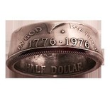 Genuine Half-Dollar Ring Size 12.5 / 21.8 MM) By Diamond Jim Tyler - £15.49 GBP