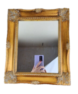 Melannco Gold Framed Small Mirror Home Decor - £32.20 GBP