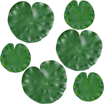 Floating Lily Pads for Ponds, 6Pcs Realistic Lily Pads Leaves Artificial Floatin - £9.13 GBP