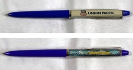 Vintage Union Pacific Railroad UPRR Ballpoint Ink Pen Sliding Train Inside - £23.67 GBP