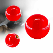 UNIVERSAL ACRYLIC GLOSSY RED ROUND BALL SHIFT KNOB MANUAL GEAR SHIFTER - £10.94 GBP
