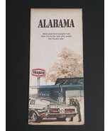 1973 Texaco Gas Oil Alabama Vintage Foldable Paper Travel Guide Road Map  - $7.99