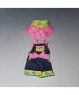 VTG Barbie&#39;s Little Sister Stacie Hat Yellow Shirt Denim Overalls Pink P... - £15.65 GBP