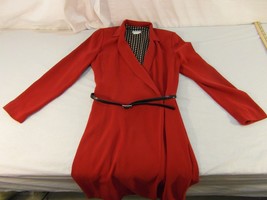 Adult Women&#39;s Liz Claiborne Red Brown Tan Dots Party Class Event Dress 3... - £20.08 GBP