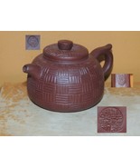 Vintage Chinese 3.25" Yixing Zisha Teapot brown Vintage asian marked - $44.99