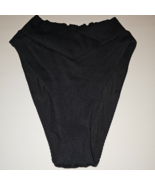 American Eagle Aerie Crossover High Cut Cheeky Bikini Bottom SMALL Black... - $24.18