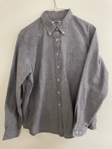 Womens Workwear Button Down Shirt- Edwards -Grey Long Sleeve EUC Medium - £4.85 GBP