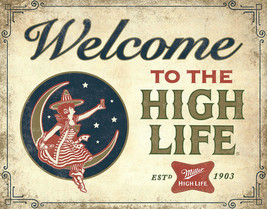 Miller High Life Brew Beer Vintage Logo Retro Logo Bar Wall Décor Metal ... - £17.40 GBP