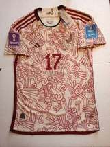 Orbelin Pineda Mexico 2022 World Cup Qatar Match Slim White Away Soccer Jersey - $100.00